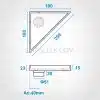 مشخصات و سایز کفشور مثلثی گوشه